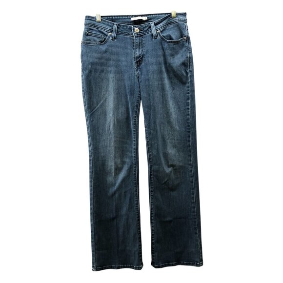 Levi's 529 Curvy Bootcut Jean Womens 31 Blue Dark Wash Stretch Mid Rise - Picture 1 of 13